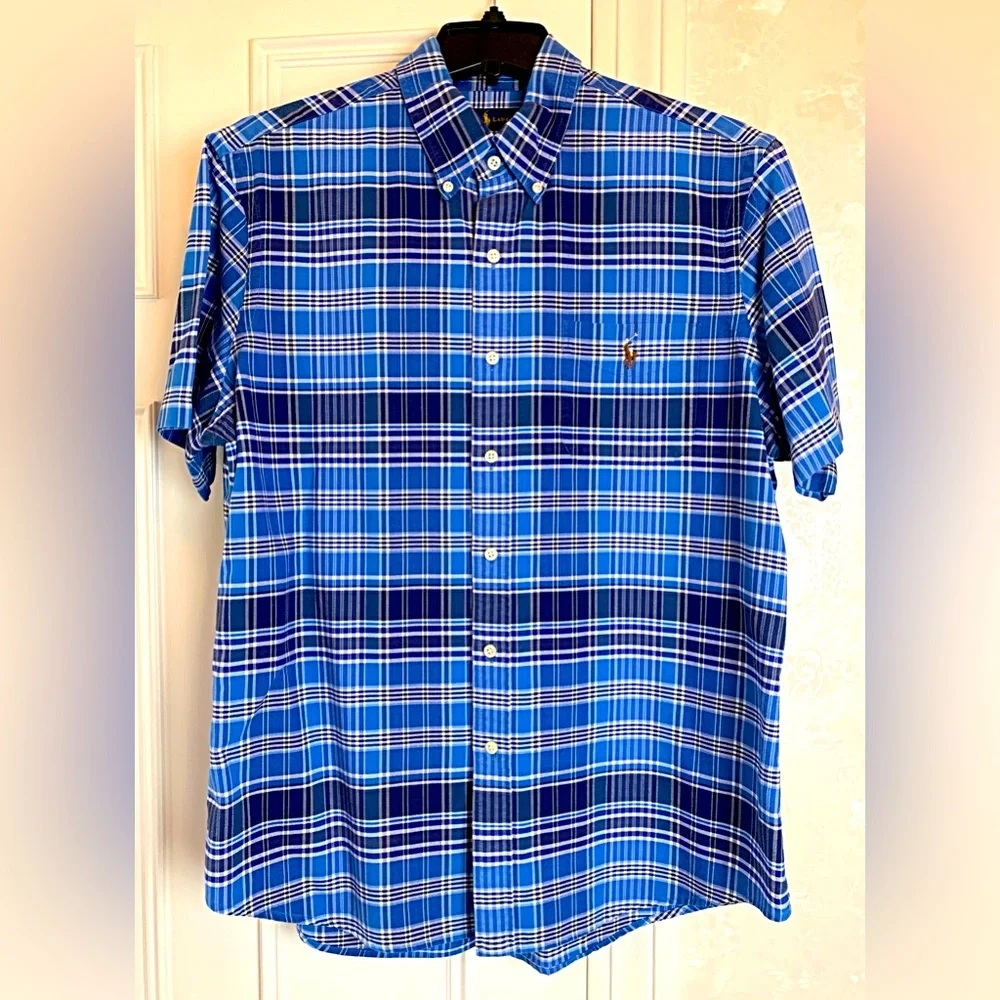 Short sleeve button down, Oxford cloth shirt by Ralph Lauren - Picture 1 of 4
